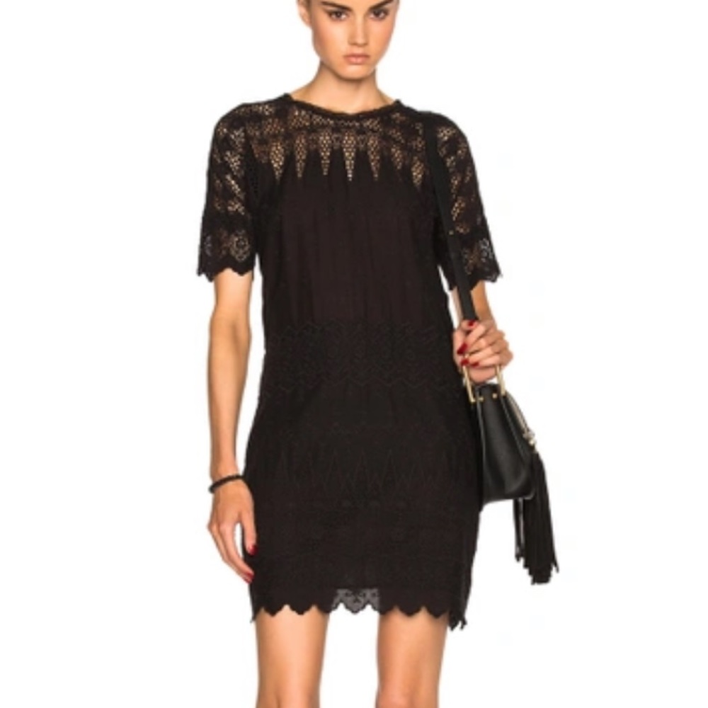 ULLA JOHNSON Viola Dress In Black In Coal